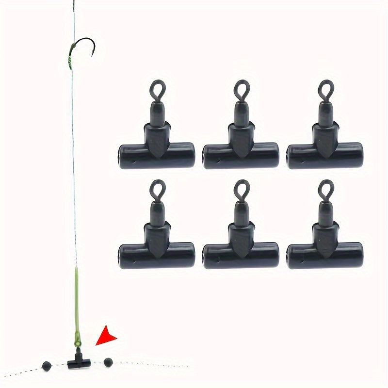 6pcs T Swivel Ring Anti-winding Fishing Rolling Connectors