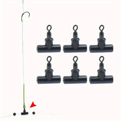 6pcs T Swivel Ring Anti-winding Fishing Rolling Connectors