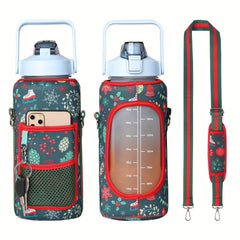 Christmas Cup Holder with Wallet Pocket - Waterproof & Insulated