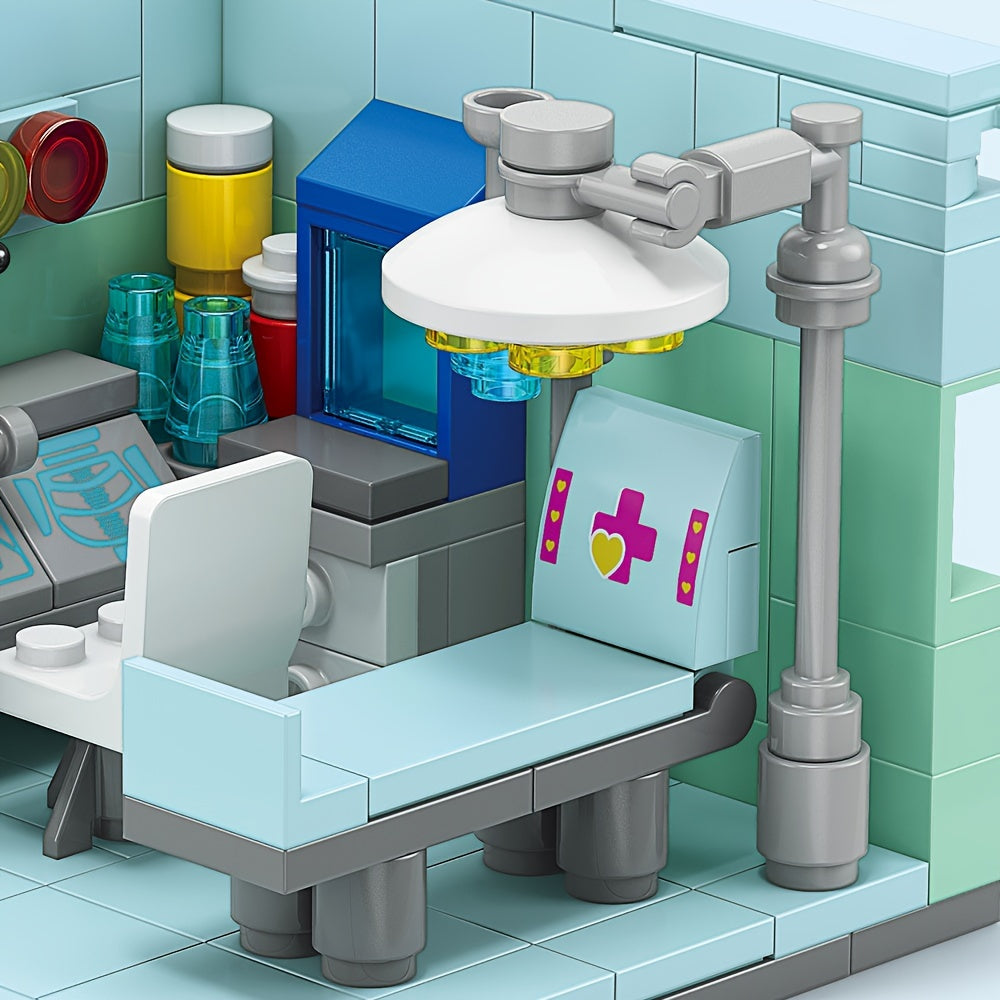 Mini Doctor's Room Model Building Block Toy Set