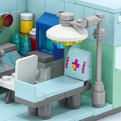 Mini Doctor's Room Model Building Block Toy Set