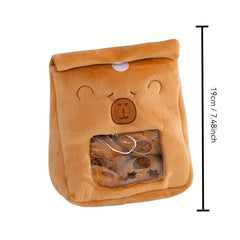 Mini Capybara Plush Toys Bag - Zipper Filled Simulation Capybara Toys