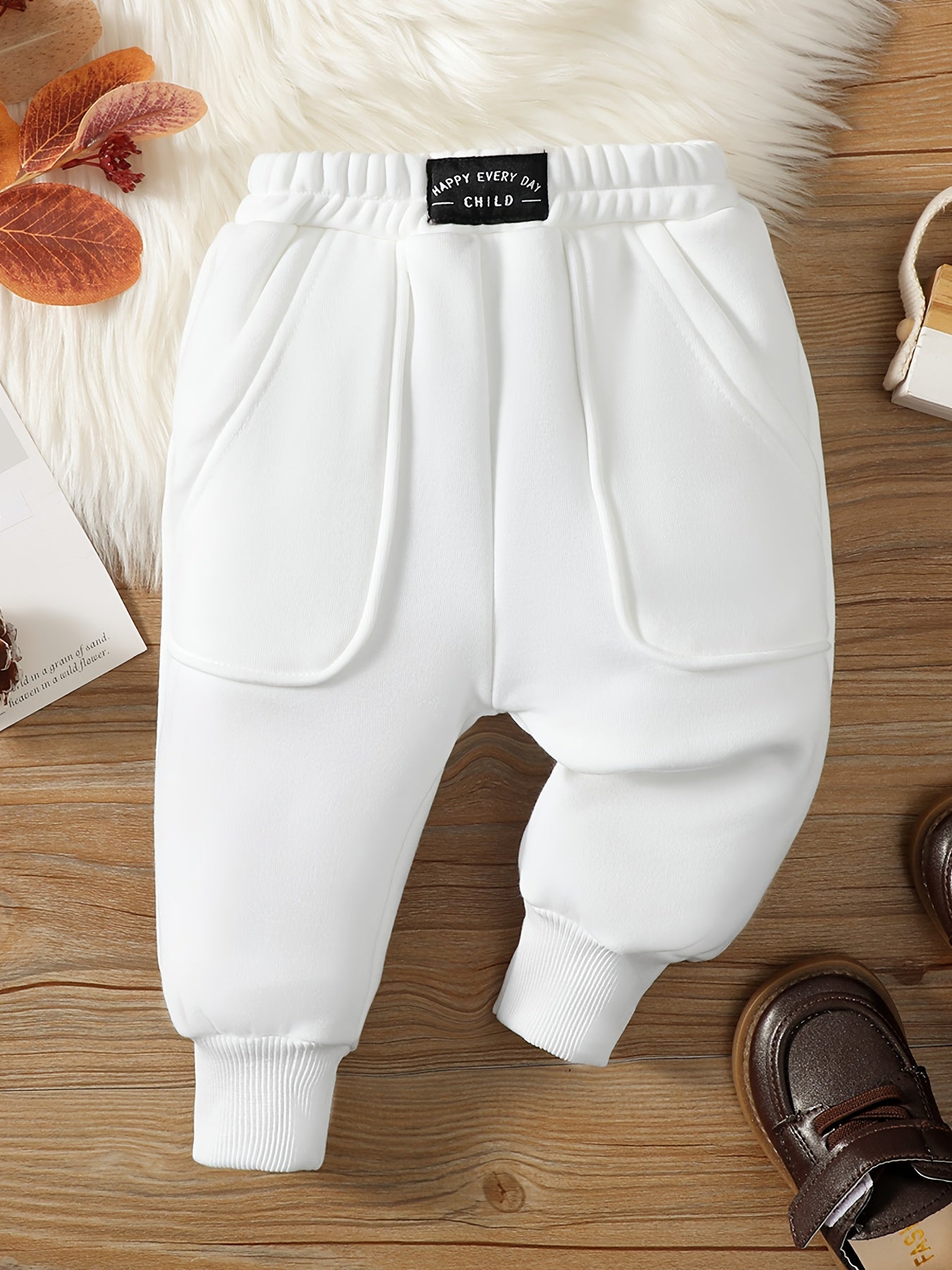 Baby's Casual Pants with Pockets Kid's Trousers Leggings