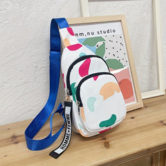 Teens Boys Crossbody Bag Milk Pattern Shoulder Bag Large Capacity Messenger Bag