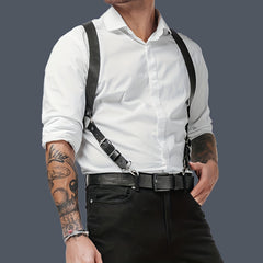 Men's Gothic Leather Suspenders