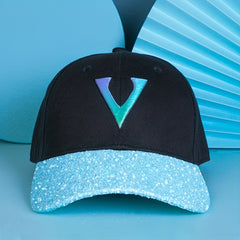Hip Hop Baseball Cap V Patch Cotton Sun Hat Adjustable Unisex Couple Dad Hats