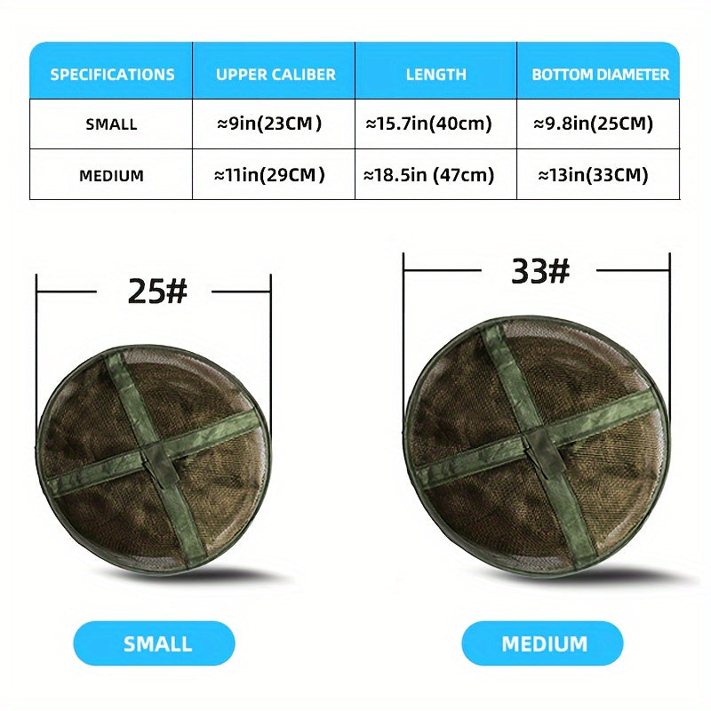 1pc Folding Fishing Net for Lobster Shrimp Crab Deep Sea Fishing Cage