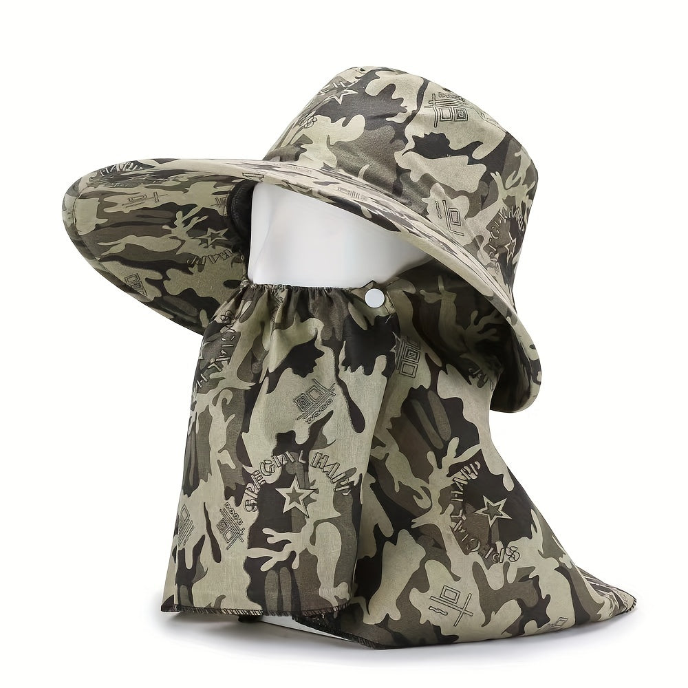 Sun Protection Fishing Hat with Neck Flap and Face Cover