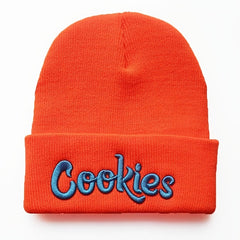 Boys Classic Knit Cap With Cookies Embroidery