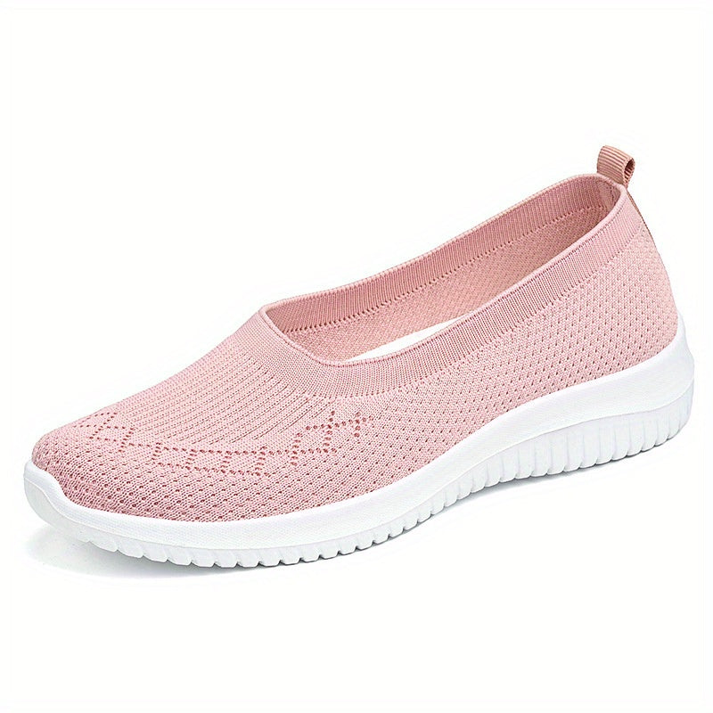 Women's Mesh Breathable Slip On Canvas Sneakers Low Top Shoes