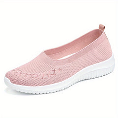 Women's Mesh Breathable Slip On Canvas Sneakers Low Top Shoes