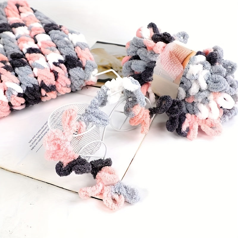 2pcs Hand-woven Thread for DIY Braided Scarf Cushion Throw Pillow