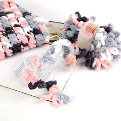 2pcs Hand-woven Thread for DIY Braided Scarf Cushion Throw Pillow