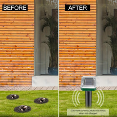 Solar Mole Repellent Stakes Waterproof & Ultrasonic