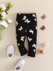 Baby Girls Butterfly Print Cotton Pants for Spring/Autumn