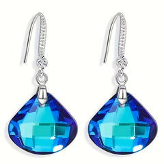 Geometric Heart Drop Earrings for Women