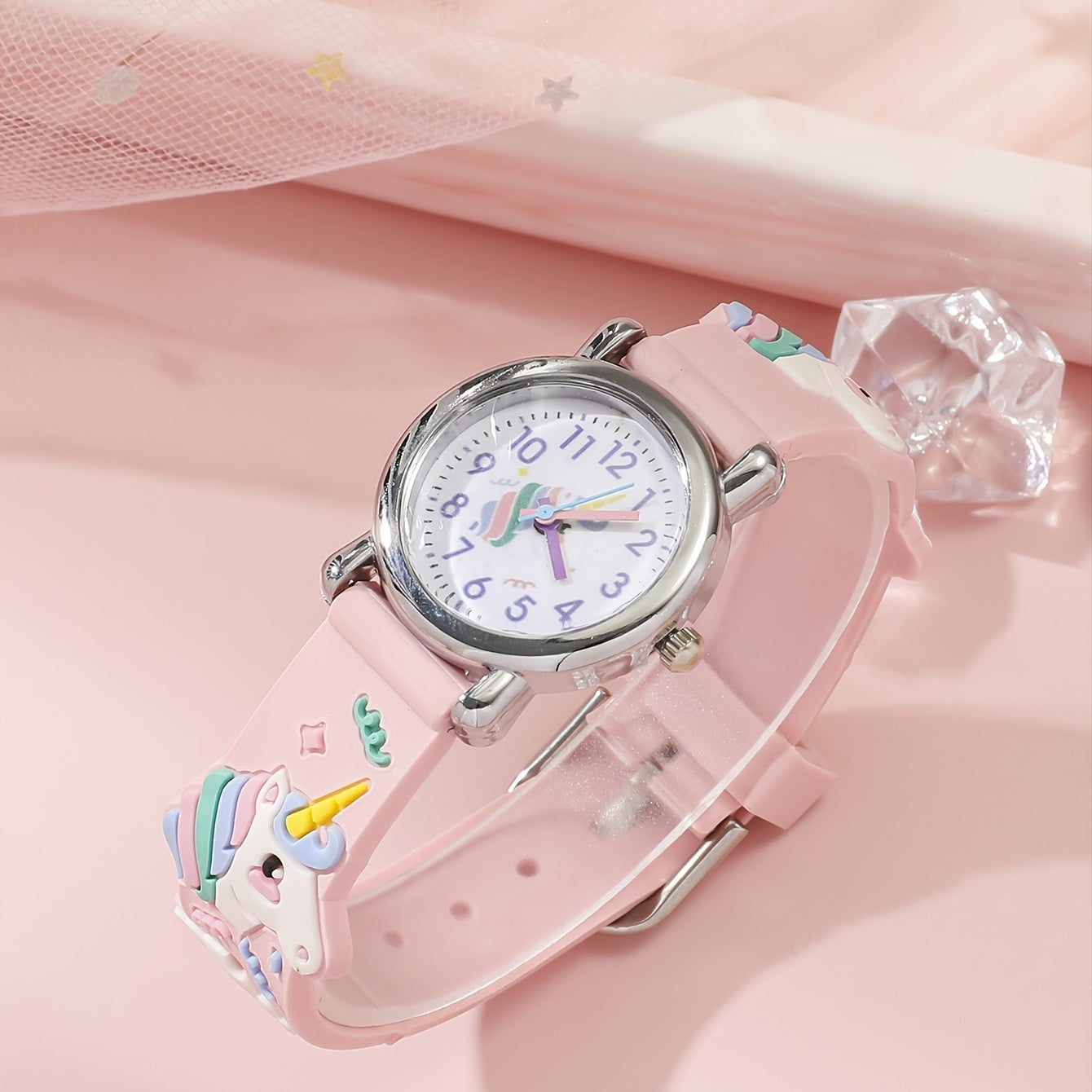Girls Cartoon Unicorn Quartz Watch Holiday Gift