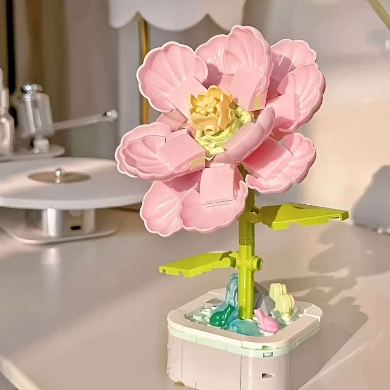 DIY Hibiscus Flower Plant Building Blocks Kit