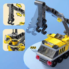 6-in-1 Mechanical Crane Building Blocks Toy for Kids 6-12