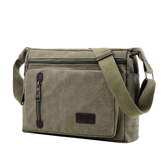 Men Canvas Bag Travel Hiking Cross Body Messenger Retro
