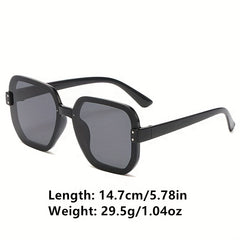 Square Block Frame Sunglasses UV400