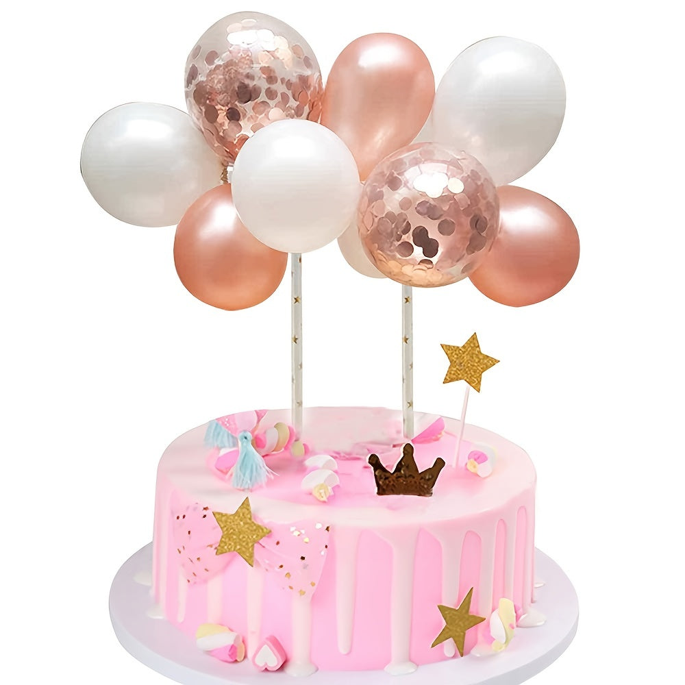 Latex Confetti Sequin Balloon Set for Christmas Birthday Cake Decoration