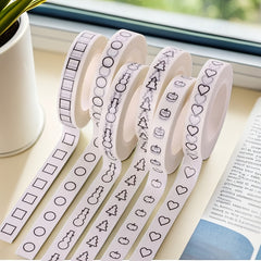 4pcs Split Line Tape Journal Book Tape Border Decoration 8mm