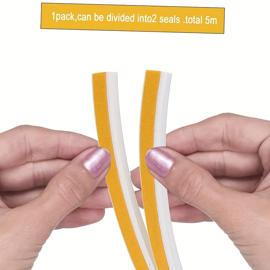 5m Weather Strip Self Adhesive Foam Window Sealing Strip - Gap Blocker