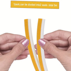 5m Weather Strip Self Adhesive Foam Window Sealing Strip - Gap Blocker