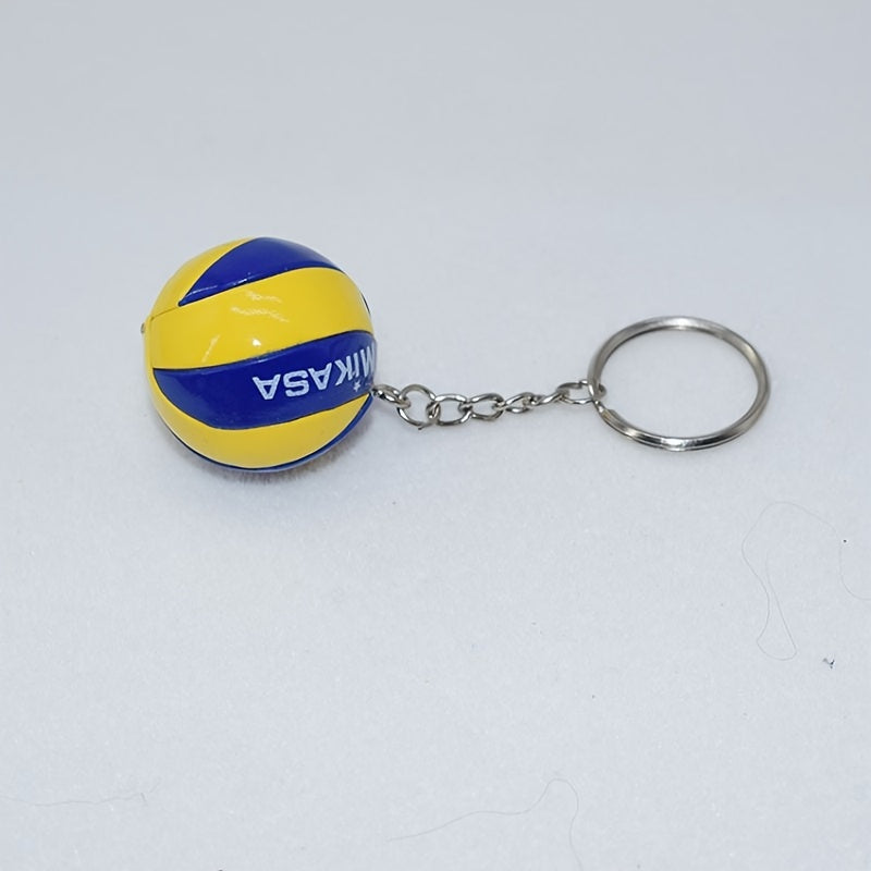 2pcs Mini Volleyball Keychain Ball Keychain Charm PVC Pendant Volleyball Gift