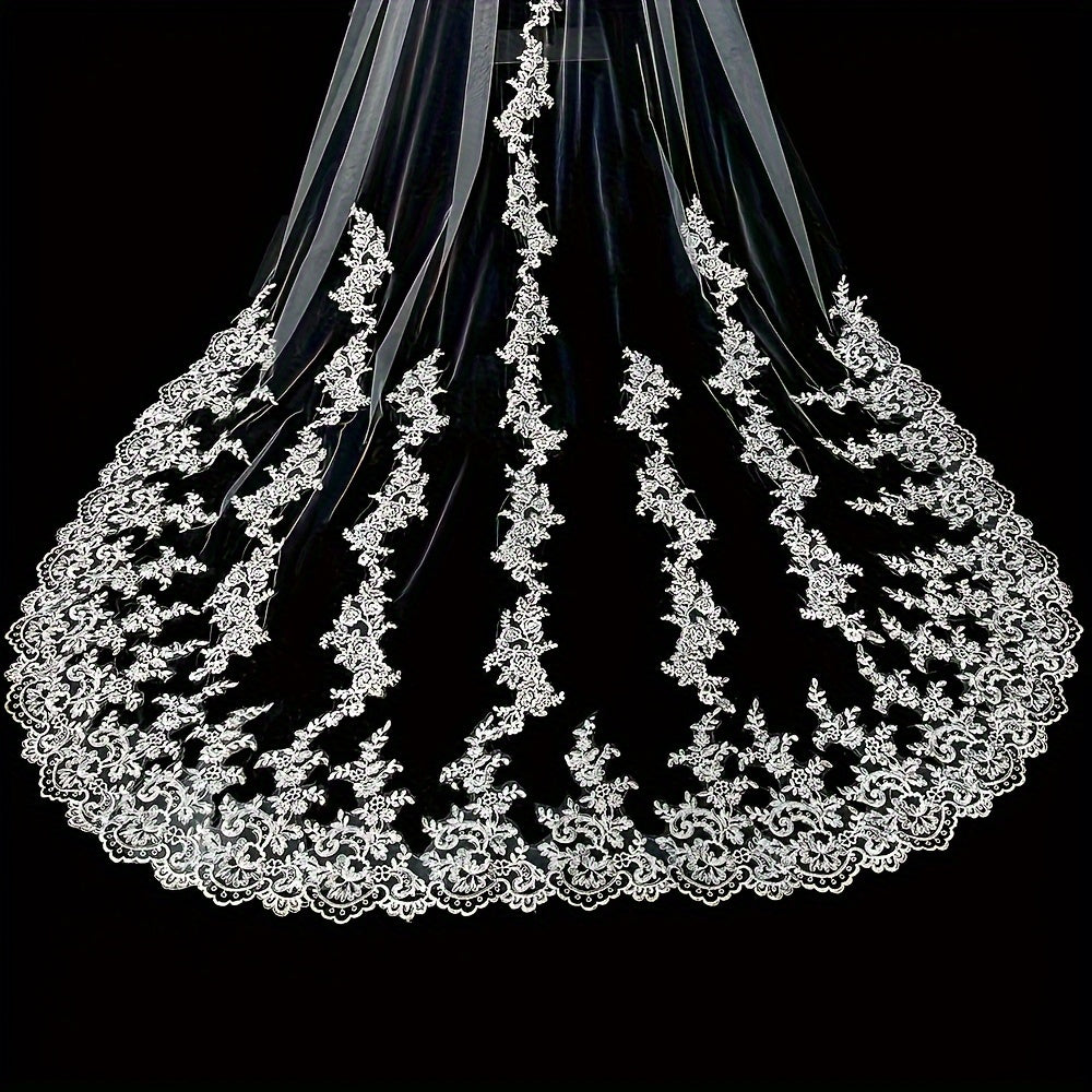 Cathedral Length Lace Bridal Wedding Veil