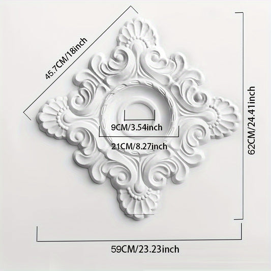 Square Lamp Panel PU Material Ceiling Decoration French Non gypsum Line