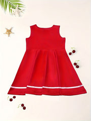 Girls Bow Sleeveless Dress Summer Gift