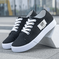 Women's Lace Up Canvas Low Top Sneakers