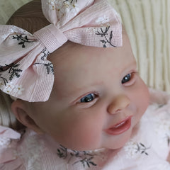 24" Reborn Doll with Hand Painted Hair Soft Realistic Vinyl Body
