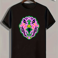 Monster Print Men's Graphic T-shirt for Summer