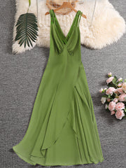 Plus Floral & Scarf Print Criss Cross V Neck Nipped Waist Cami Dress
