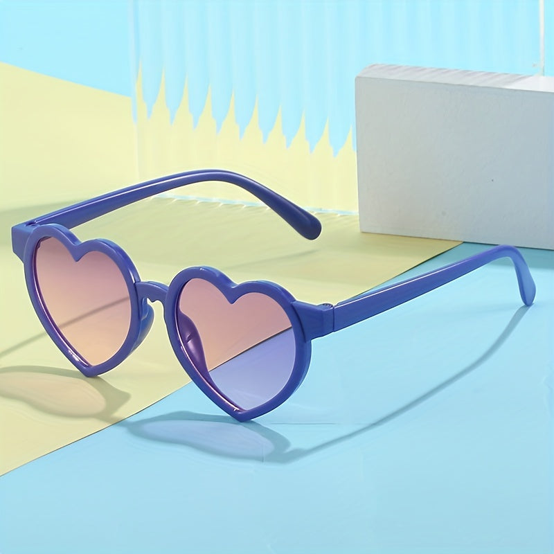 Stylish Macaron Kids Sunglasses Heart Shaped UV Sun Protection Party Eyewear