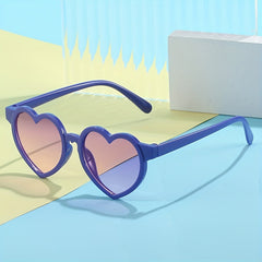 Stylish Macaron Kids Sunglasses Heart Shaped UV Sun Protection Party Eyewear