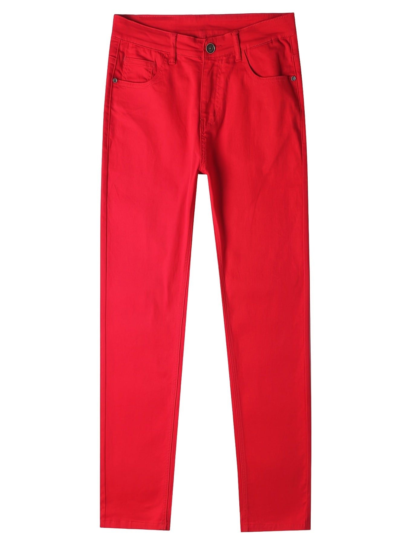 Vintage Slim Fit Red Denim Pants