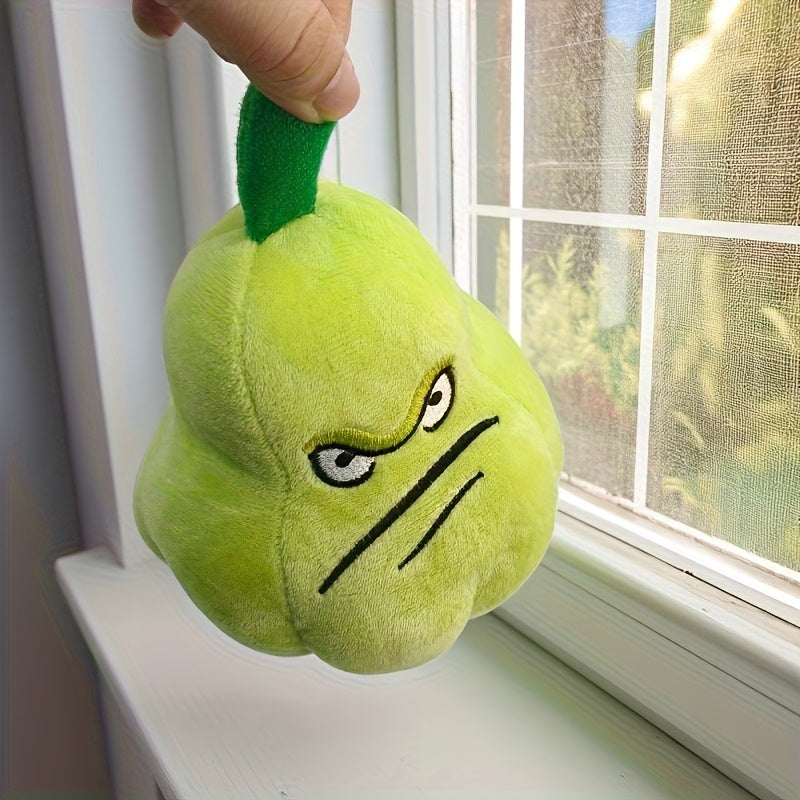 Green Plant Series Ugly Expression Plush Doll with Leaves & Flowers