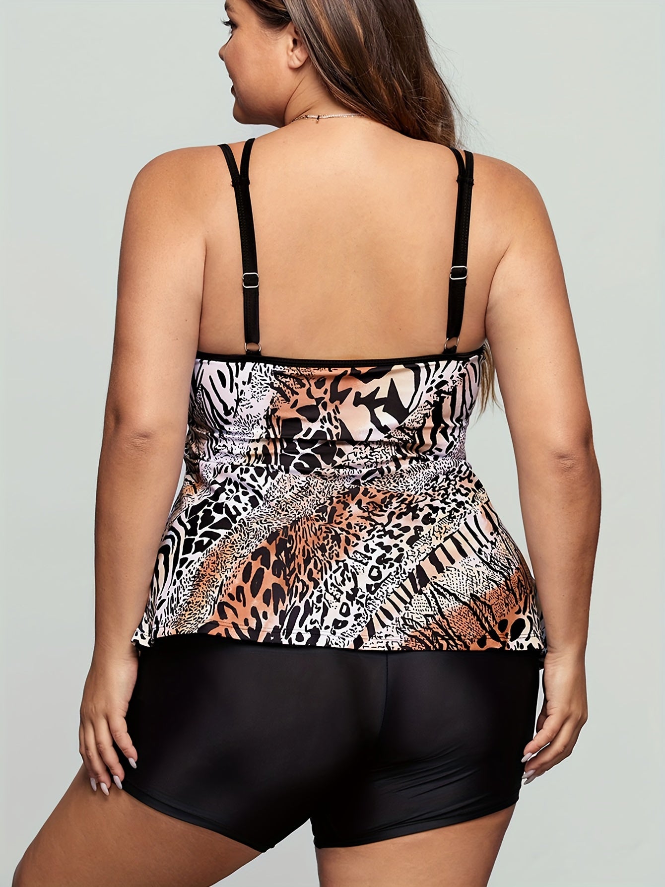 Animal Print Tankini Set