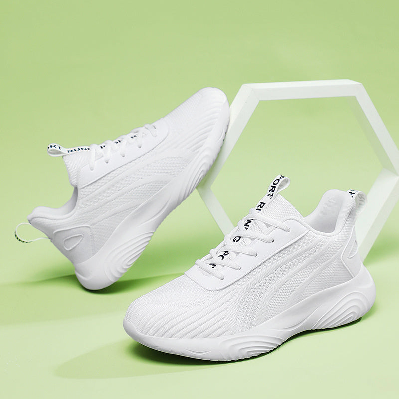 Men's Lace Up Mesh Sneakers Round Toe