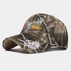 Deer Embroidery Camo Baseball Cap Outdoor Fishing Sunscreen Peaked Cap