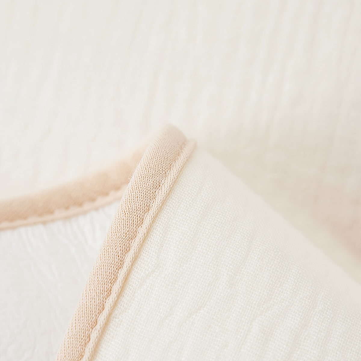 Waterproof Gauze Diaper Pad w/ Bear Pattern Soft Light Beige Fabric