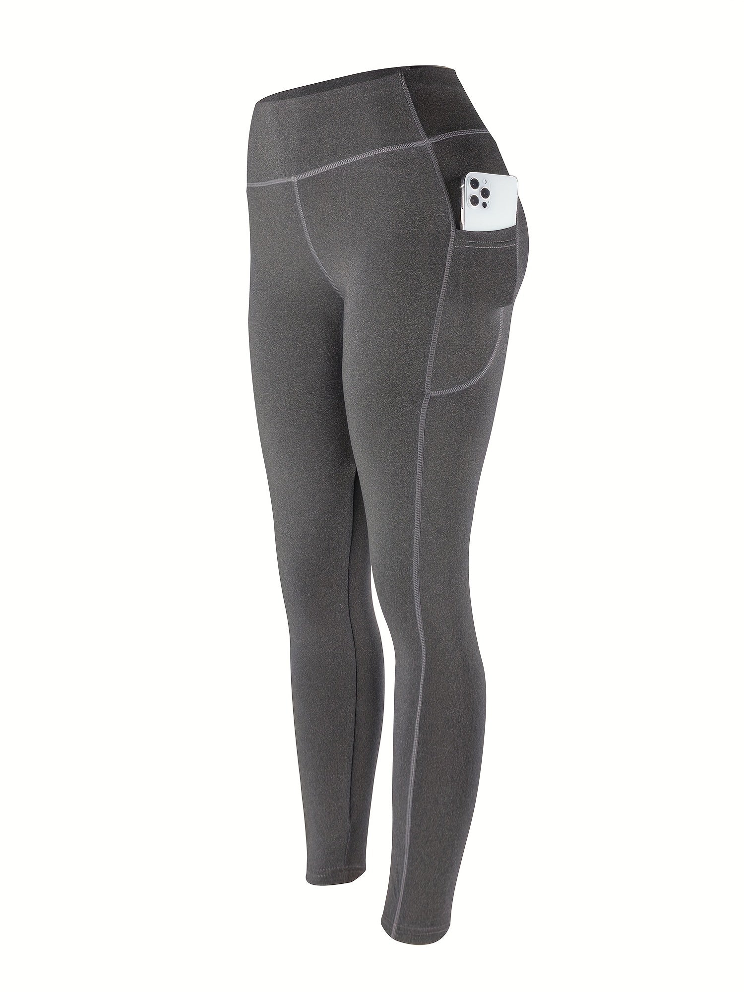 High Waist Crop Pants With Side Pocket Yoga Leggings