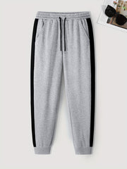 Men's Print Drawstring Sweatpants Loose Casual Trousers for Spring Autumn