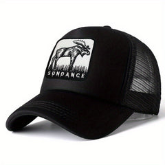 Unisex Sunshade Breathable Baseball Cap with Animal Embroidery
