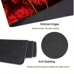 Red Spider Lily Large Game Mouse Pad Non Slip Office Mouse Pad