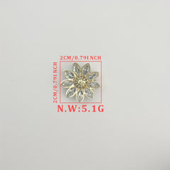 Candora Rhinestone Button Covers - 2pcs, Full Copper Base, 3 Seconds Wear